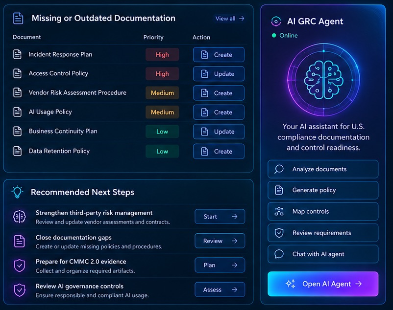 4Cyber missing and outdated documentation with the AI GRC agent